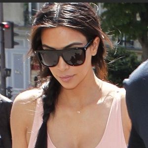 SAINT LAURENT Oversized SL1 002 Black Sunglasses